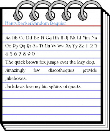 HenryBeckerRandom Regular Font
