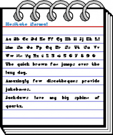 Hesitate Normal Font