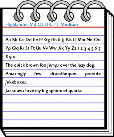Highlander Md OS ITC TT Medium Font