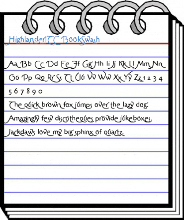 HighlanderITC BookSwash Font