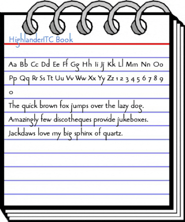 HighlanderITC Book Font