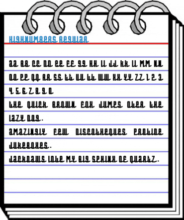 HighNumbers Regular Font