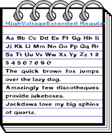 HighVoltageExtended Regular Font