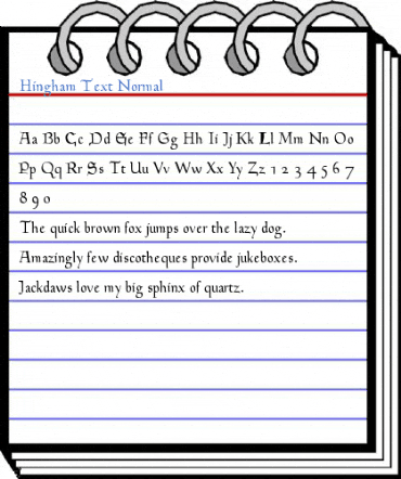 Hingham Text Normal Font