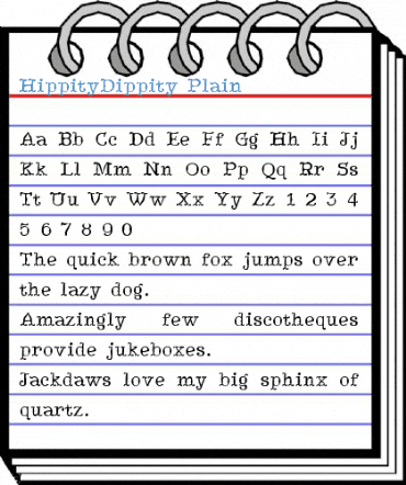 HippityDippity Plain Font