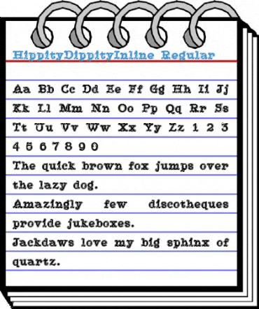 HippityDippityInline Regular Font