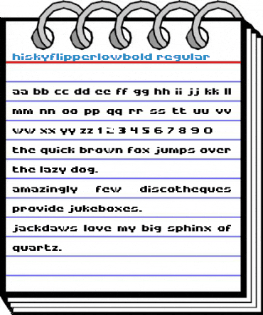 HISKYFLIPPERLOWBOLD Regular Font