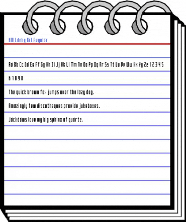 HM Lanky Bit Regular Font