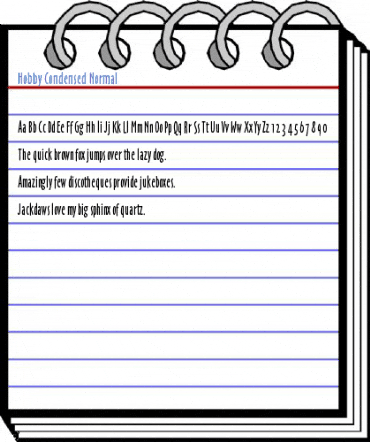 Hobby Condensed Normal Font