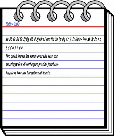 Hobby Italic Font