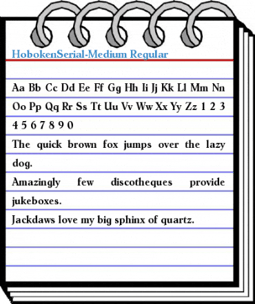 HobokenSerial-Medium Regular Font