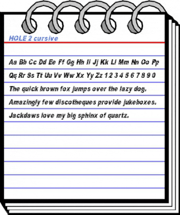 HOLE 2 cursive Font