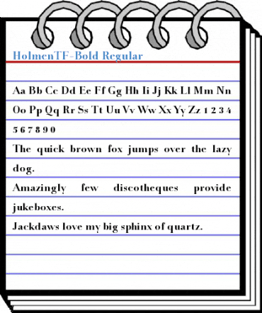 HolmenTF-Bold Regular Font