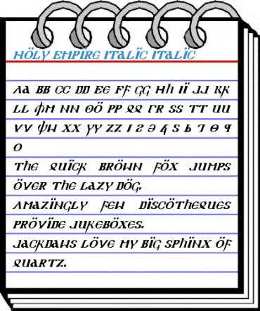 Holy Empire Italic Italic Font