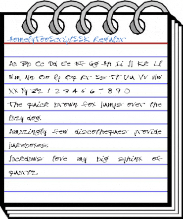HomelyTooScriptSSK Regular Font