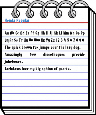 Honda Regular Font