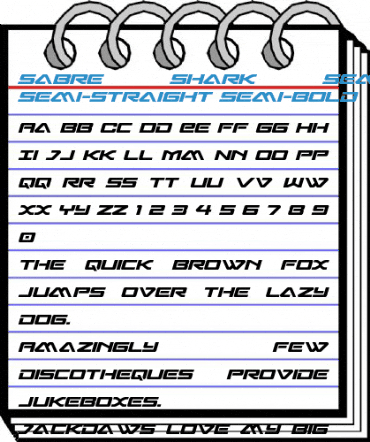 Sabre Shark Semi-Bold Semi-Straight Semi-Bold Font