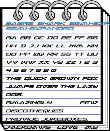 Sabre Shark Semi-Expanded Semi-Expanded Font
