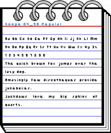 hooge 04_56 Regular Font