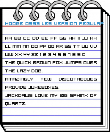 Hooge 0553 LeS version Regular Font