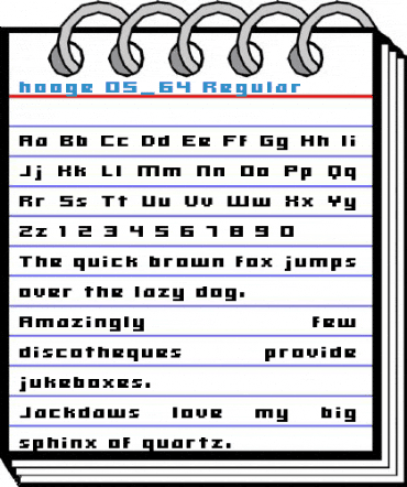 hooge 05_64 Regular Font