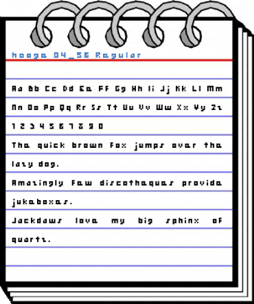 hooge 04_56 Regular Font