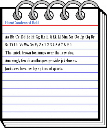 HornCondensed Bold Font