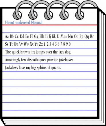 HornCondensed Normal Font