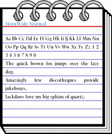 HornWide Normal Font