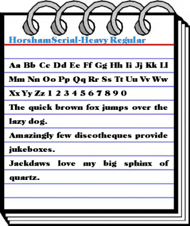 HorshamSerial-Heavy Regular Font