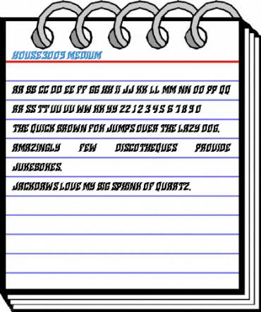 HOUSE3009 Medium Font