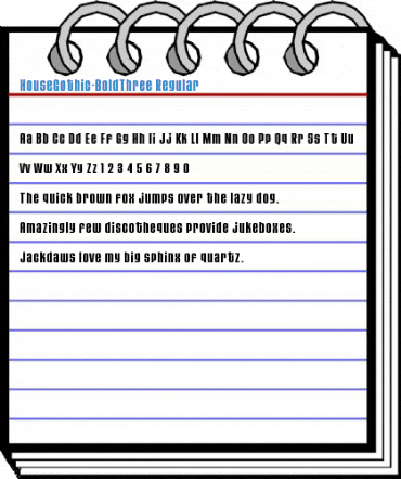 HouseGothic-BoldThree Regular Font