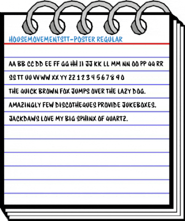 HouseMovementsTT-Poster Regular Font