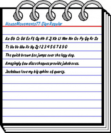 HouseMovementsTT-Sign Regular Font