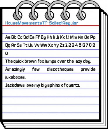 HouseMovementsTT-Soiled Regular Font