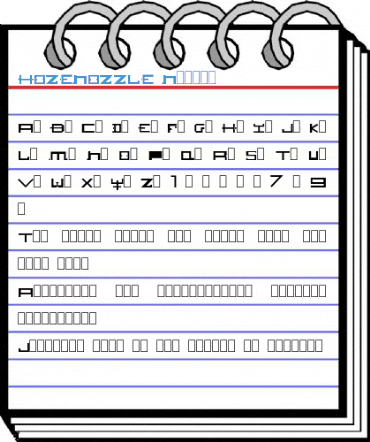 HOZENOZZLE Normal Font