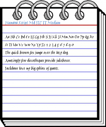 Humana Script Md ITC TT Medium Font