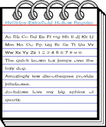 HvStripe-ExtraBold Hollow Regular Font