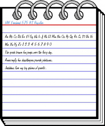 HW Freehand 575 BT Regular Font