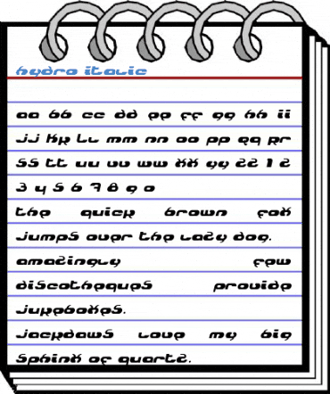 Hydro Italic Font