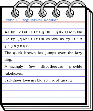 Icone LT RegularOsF Regular Font