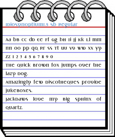 Idiosynoptium1.5 SB Regular Font