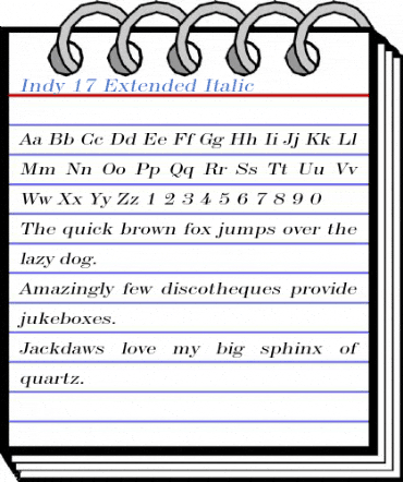 Indy 17 Extended Font