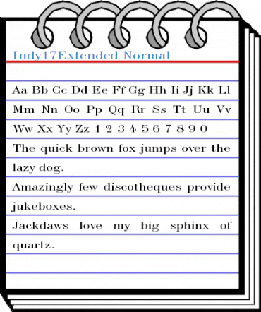 Indy17Extended Font