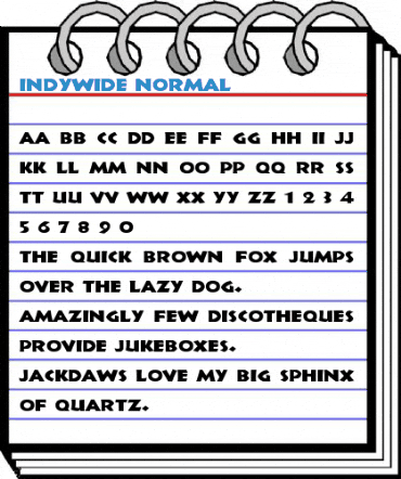 IndyWide Normal Font
