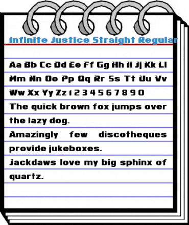 Infinite Justice Straight Regular Font