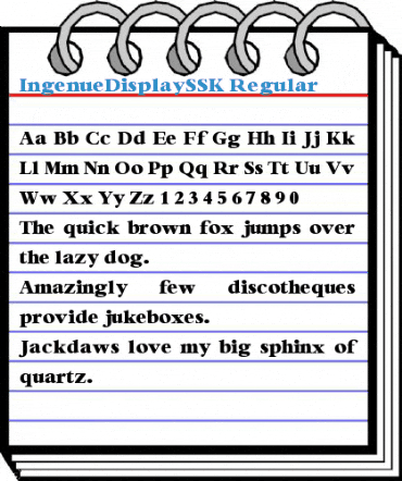 IngenueDisplaySSK Font