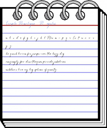 Simple Monologue DEMO Regular Font