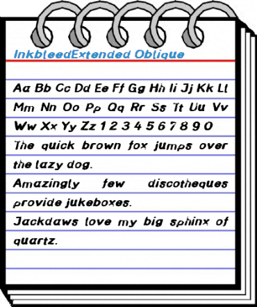 InkbleedExtended Oblique Font