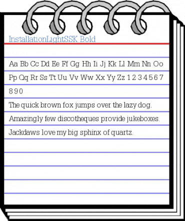 InstallationLightSSK Bold Font